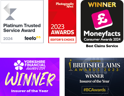 A collection of images showing the awards that The Insurance Emporium has won