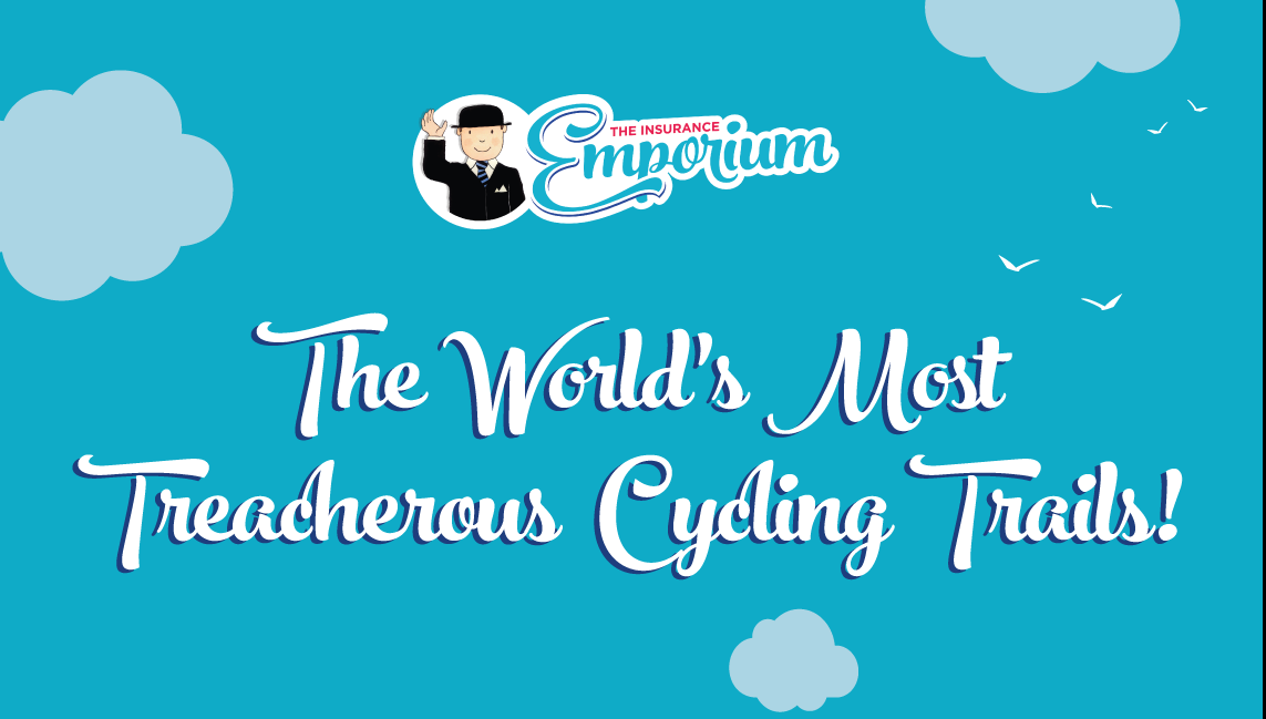 World's most treacherous cycling trails infographic
