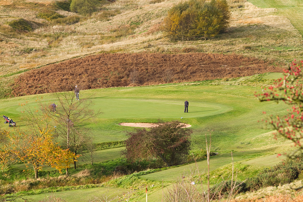 Ogden Golf Course  autumn color ,  Yorkshire uk
