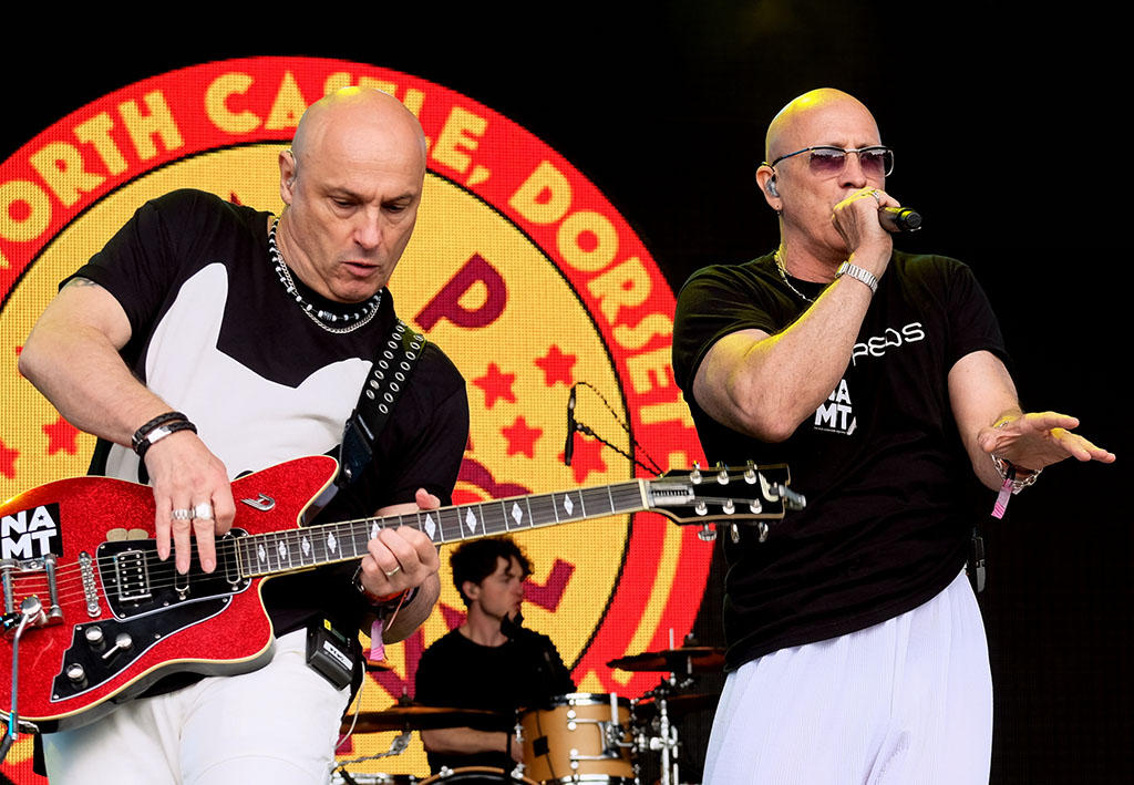 Camp Bestival - 30th July, 2017:  Brothers Richard and Fred  Fairbrass  with British duo Right Said Fred performing at Camp Bestival, Lulworth, Dorset 30 July 2017, UK