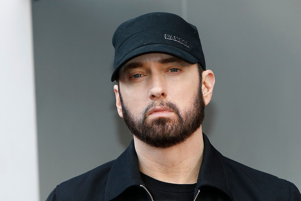 LOS ANGELES - JAN 30:  Eminem, Marshall Bruce Mathers III at the 50 Cent Star Ceremony on the Hollywood Walk of Fame on January 30, 2019 in Los Angeles, CA