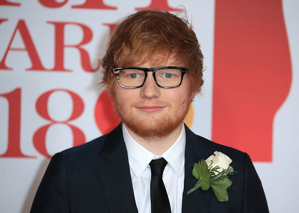 London, United Kingdom- February 21, 2018:  Ed Sheeran attends The BRIT Awards at the O2 Arena in London, UK.