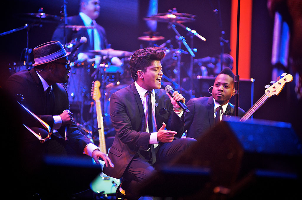 Las Vegas, NV, USA: September 23, 2011 - Bruno Mars performs at the inaugural iHeartRadio Music Festival at the MGM Grand Garden Arena.