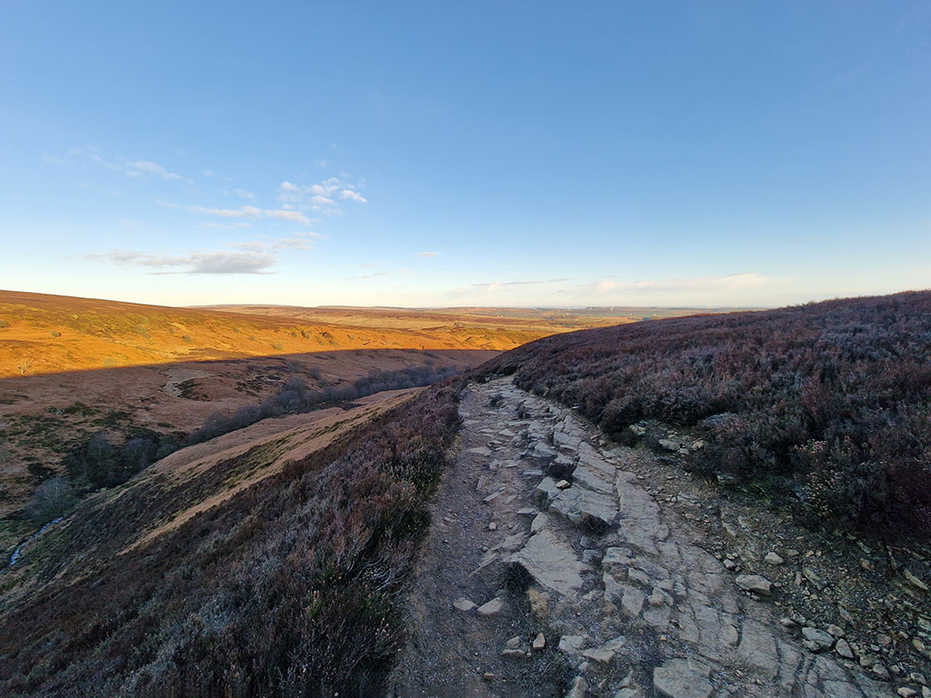 Looking down cut gate path in the Peak District