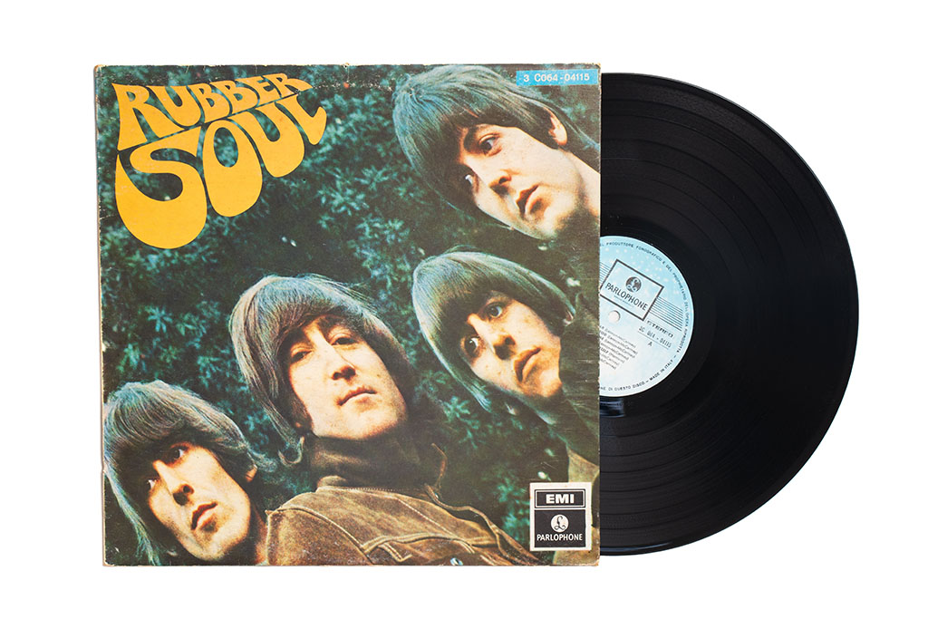 Rubber Soul is the sixth album by the British musical group The Beatles, released in 1965. isolated white background. Udine Italy_July 4 2023