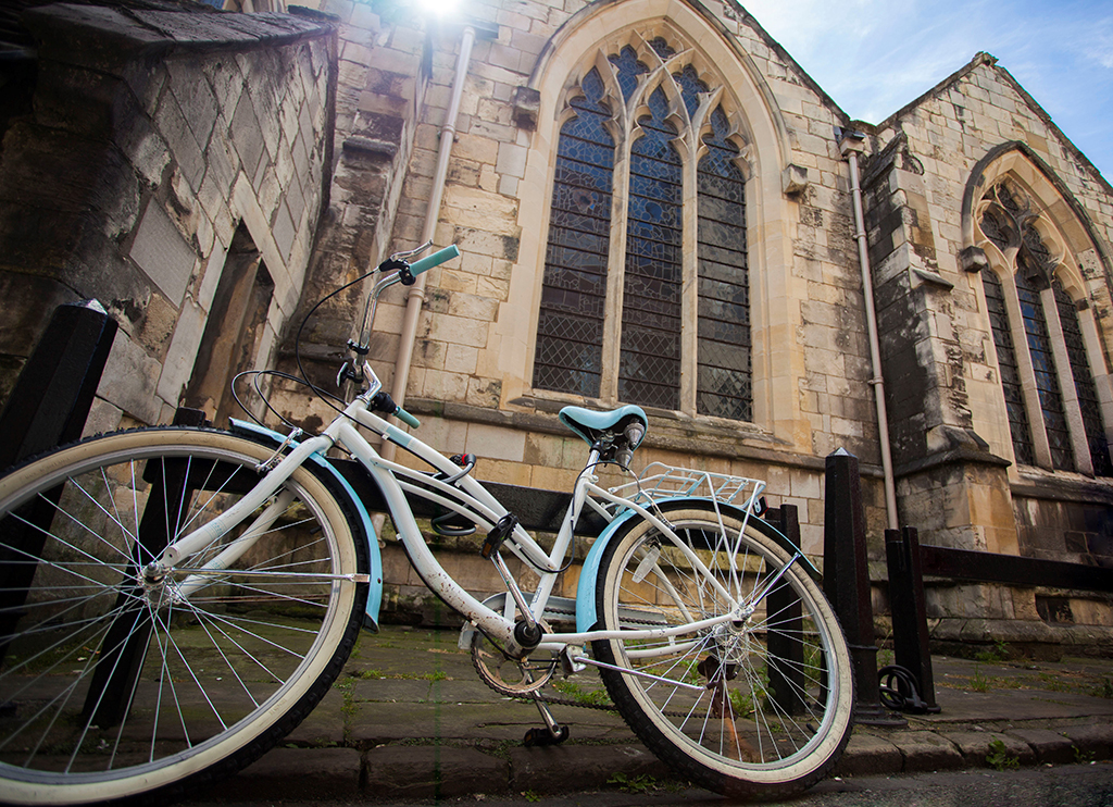 Bicycle in the back alley in York