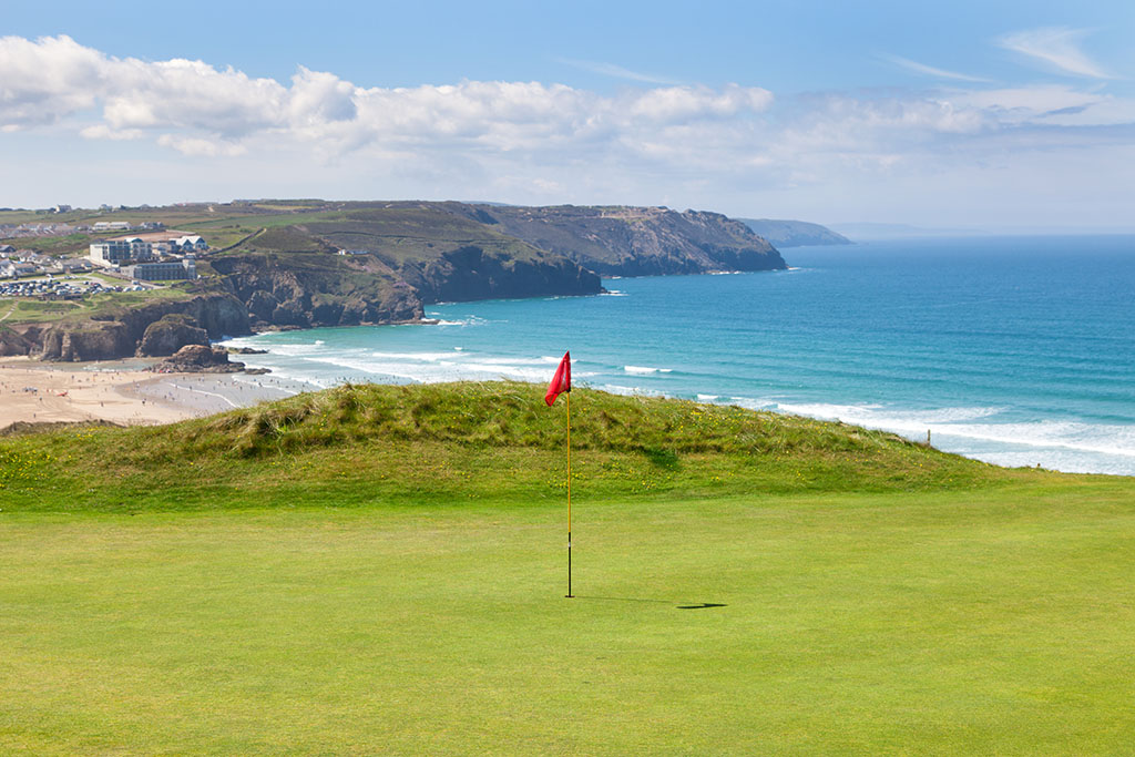 Golf course and beautiful seaside view